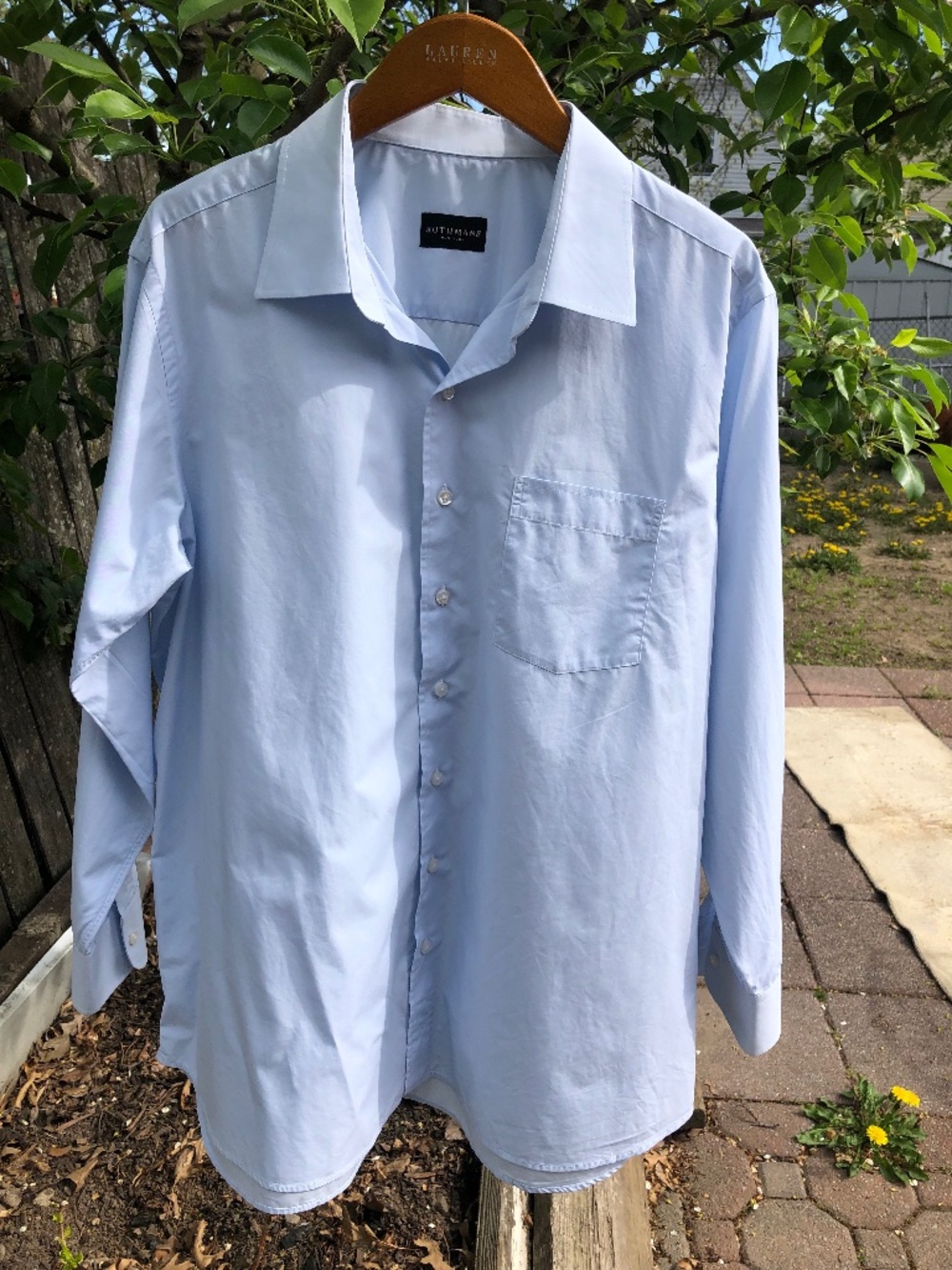 Men’s sky blue button down shirt